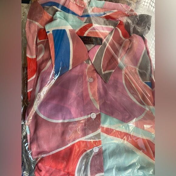 GALITA  set pants and shirt long sleeve multicolored , new - Picture 3 of 8